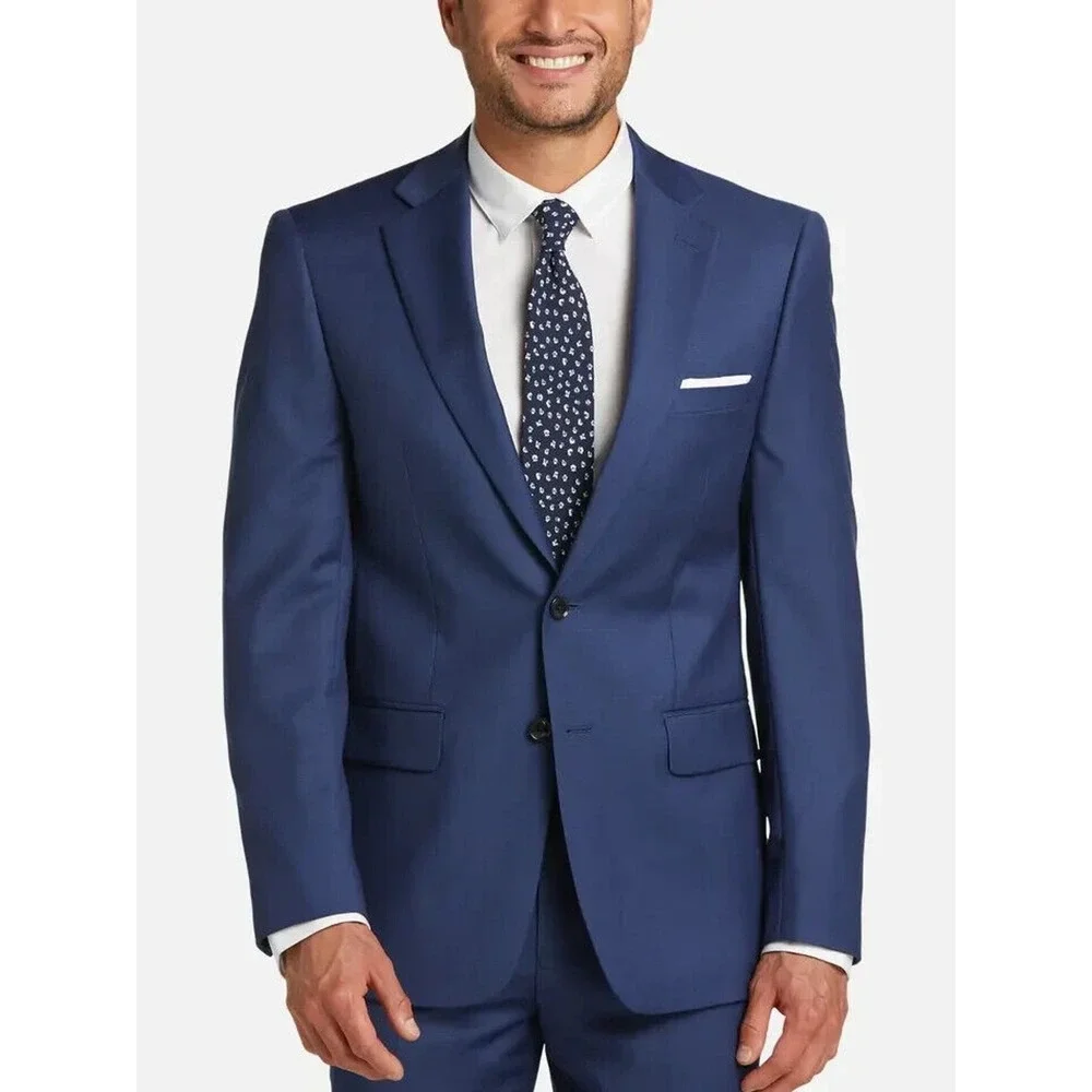 Calvin Klein Men's 100% Wool Slim Fit Suit Separates Jacket Navy Blue 38L